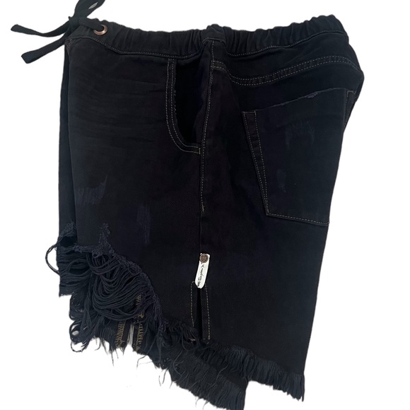 One Teaspoon Shabby Black Drawstring Shorts NWT - Picture 7 of 10